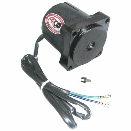 ARCO MARINE Replacement Johnson/Evinrude Tilt Trim Motor - 2-Wire, 4 Bolt, Flat Blade Shaft 6241